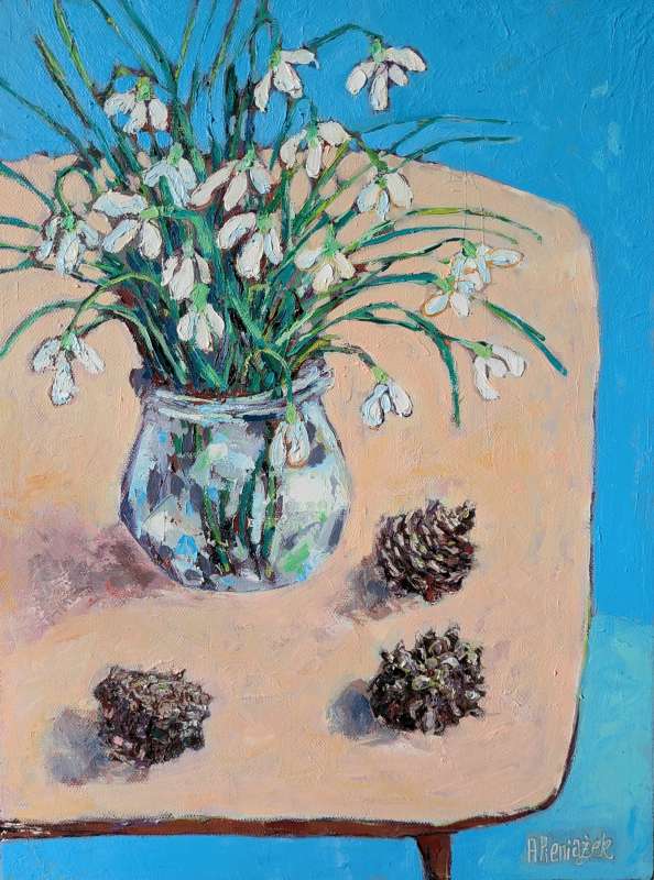 Snowdrops and Pinecones